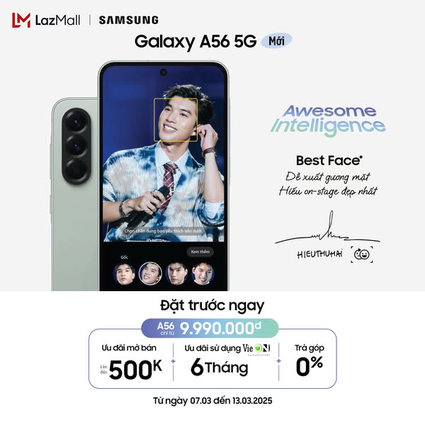 Sắm Galaxy A56 5G với deal hot đến 500K